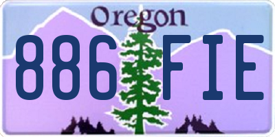 OR license plate 886FIE