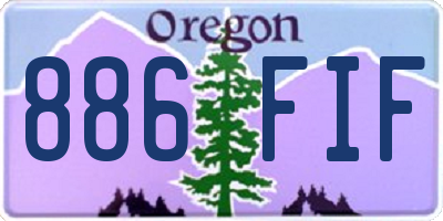 OR license plate 886FIF