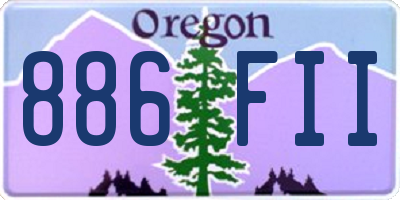 OR license plate 886FII