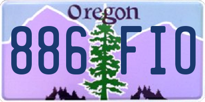 OR license plate 886FIO