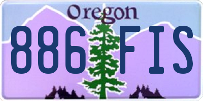 OR license plate 886FIS