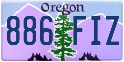 OR license plate 886FIZ