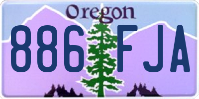 OR license plate 886FJA