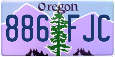 OR license plate 886FJC