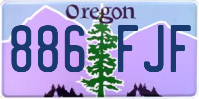 OR license plate 886FJF
