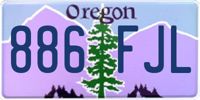 OR license plate 886FJL
