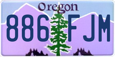 OR license plate 886FJM
