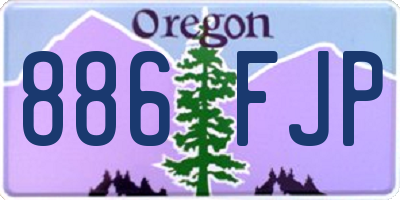 OR license plate 886FJP