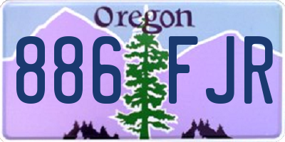 OR license plate 886FJR