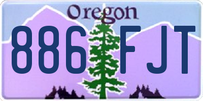 OR license plate 886FJT