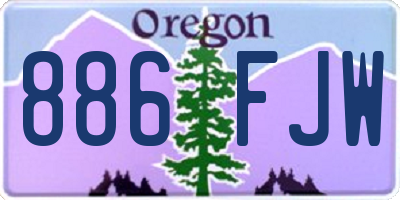 OR license plate 886FJW