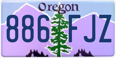 OR license plate 886FJZ