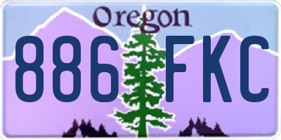OR license plate 886FKC