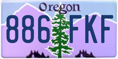 OR license plate 886FKF