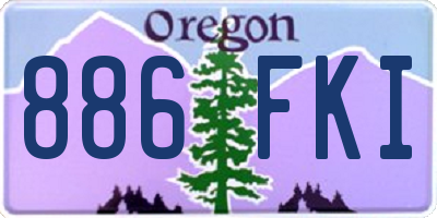 OR license plate 886FKI