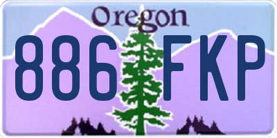 OR license plate 886FKP