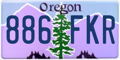 OR license plate 886FKR