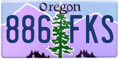 OR license plate 886FKS