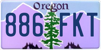 OR license plate 886FKT