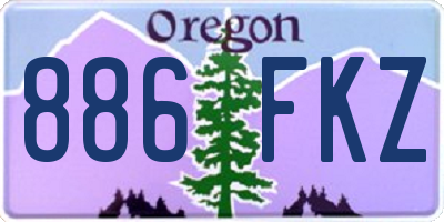 OR license plate 886FKZ