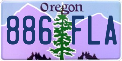 OR license plate 886FLA