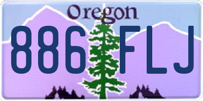 OR license plate 886FLJ