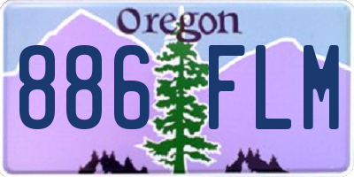OR license plate 886FLM