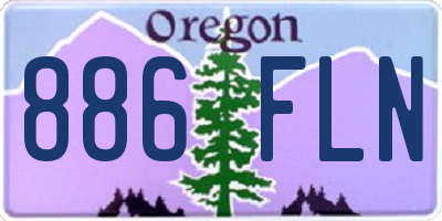 OR license plate 886FLN