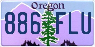 OR license plate 886FLU