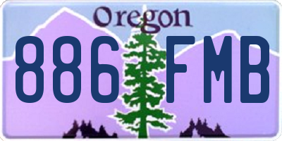 OR license plate 886FMB
