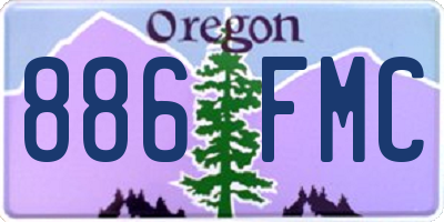OR license plate 886FMC