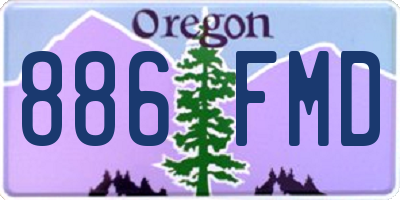 OR license plate 886FMD