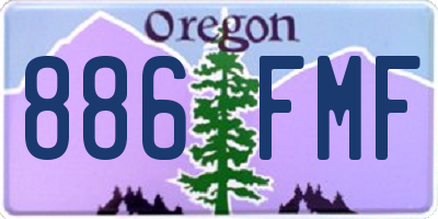 OR license plate 886FMF
