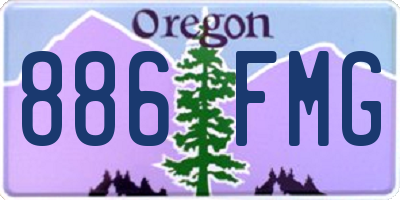 OR license plate 886FMG