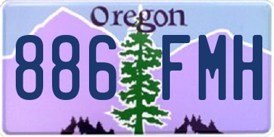 OR license plate 886FMH