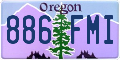 OR license plate 886FMI