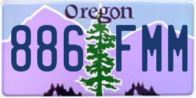 OR license plate 886FMM