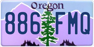 OR license plate 886FMQ