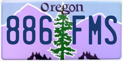 OR license plate 886FMS
