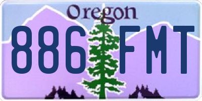 OR license plate 886FMT