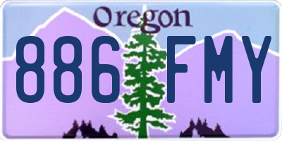 OR license plate 886FMY