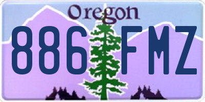 OR license plate 886FMZ