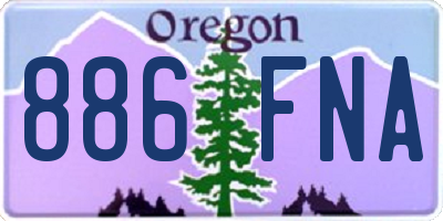 OR license plate 886FNA