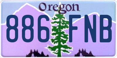OR license plate 886FNB