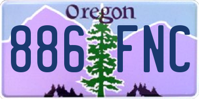 OR license plate 886FNC