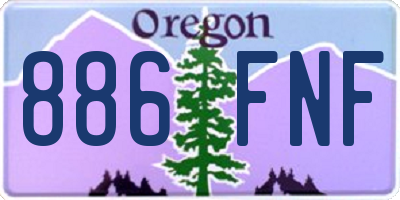 OR license plate 886FNF