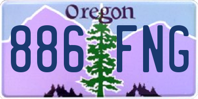OR license plate 886FNG