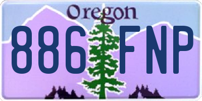 OR license plate 886FNP