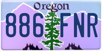 OR license plate 886FNR