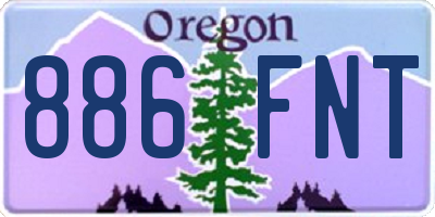 OR license plate 886FNT
